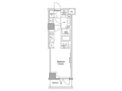 ザ・パークハビオ小石川(ワンルーム/3階)の間取り写真