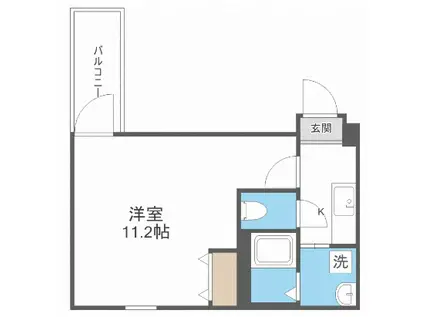 フジパレス阿倍野丸山通II番館(1K/3階)の間取り写真