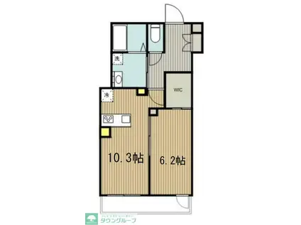 パティオ北浦和(1LDK/2階)の間取り写真