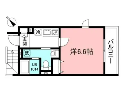 プレステリア上平間(1K/3階)の間取り写真