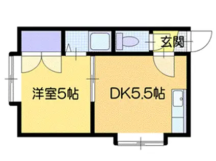 メゾンピュアハウス(1DK/3階)の間取り写真