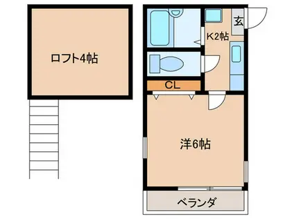 アイランドコロニー(1K/1階)の間取り写真