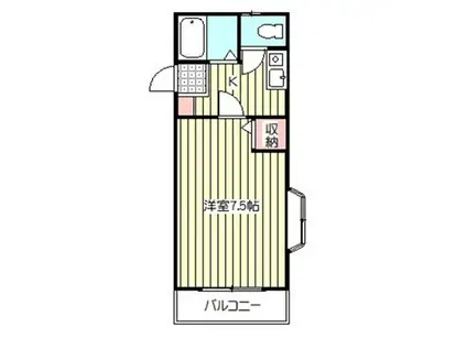 メゾンドルチェ(1K/2階)の間取り写真