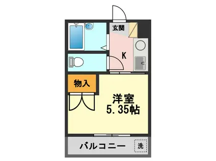 キャピタル5(1K/2階)の間取り写真