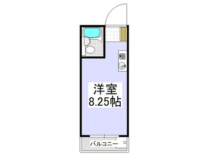 エルベコート(ワンルーム/3階)の間取り写真