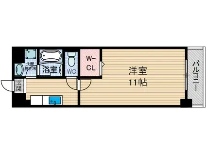 アストラルコート(1K/4階)の間取り写真