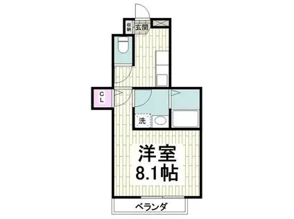 ハイムルーベザアル(1K/3階)の間取り写真