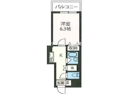 エスティメゾン神田(1K/2階)の間取り写真