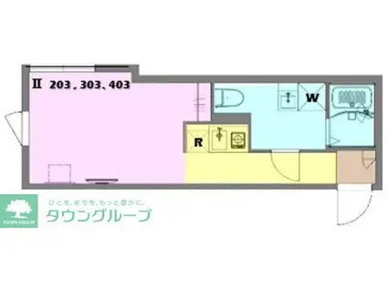 WILLE NISHIARAI II(ワンルーム/2階)の間取り写真