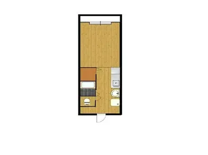 PLUSSUM COAST港(1K/2階)の間取り写真