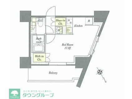 プライムメゾン板橋(ワンルーム/2階)の間取り写真