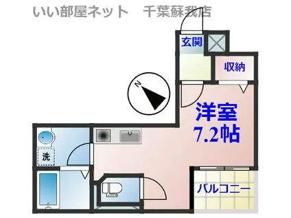 コネクトパークヒルズ本千葉町(ワンルーム/2階)の間取り写真