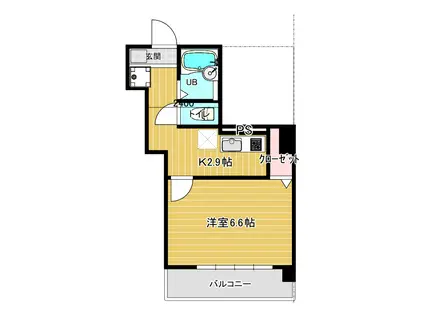 富士エンタープライズビル(1K/3階)の間取り写真