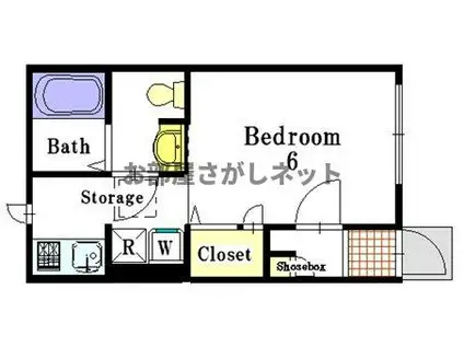 シンシア学生・社会人にオススメ初期費用分割払いO(1K/1階)の間取り写真