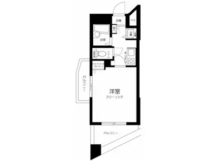 スカイコートヌーベル早稲田(1K/8階)の間取り写真