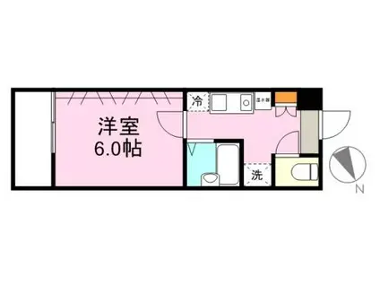 レズィダンスシャルルフロッケ山下町(1K/3階)の間取り写真