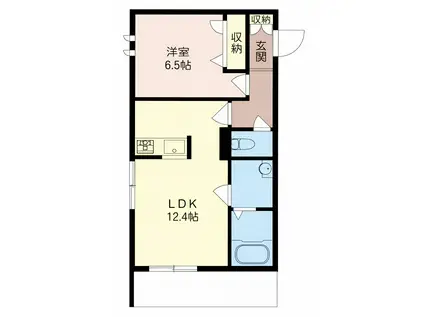 アドラー奥沢(1LDK/2階)の間取り写真