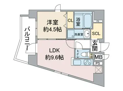 REVELER OSU(1LDK/7階)の間取り写真