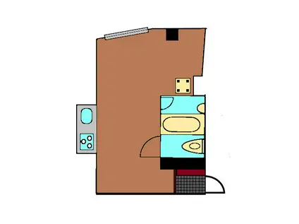 クレストルアン(ワンルーム/1階)の間取り写真