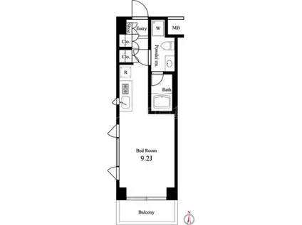 イプセ蒲田ウエスト(ワンルーム/2階)の間取り写真