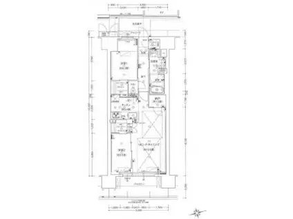 ローレルコート姫路大手前通(2LDK/8階)の間取り写真