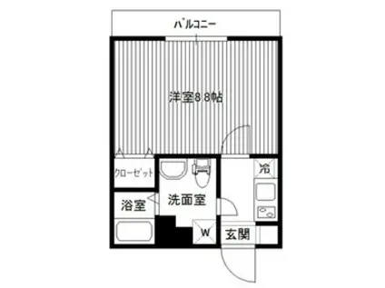 RAUM(1K/3階)の間取り写真