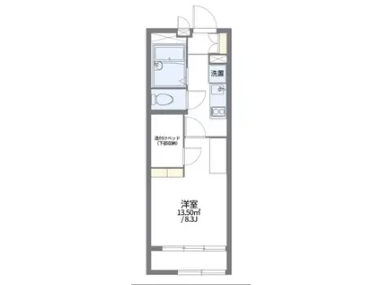 レオパレスリバーポイント小岩I(1K/1階)の間取り写真