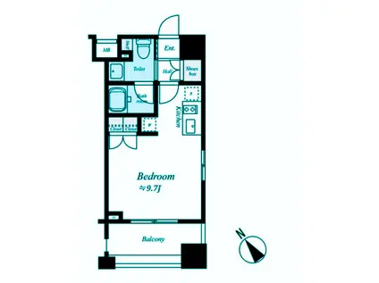 ウィステリア大森山王(ワンルーム/7階)の間取り写真