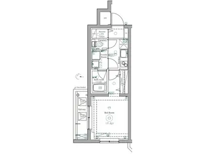 DIPS練馬春日町(1K/4階)の間取り写真