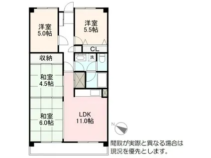 コート南国分寺(4LDK/2階)の間取り写真
