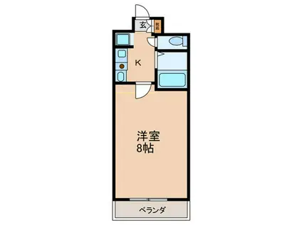 MEBIUSUTSUKUDARESIDENCE(1K/2階)の間取り写真