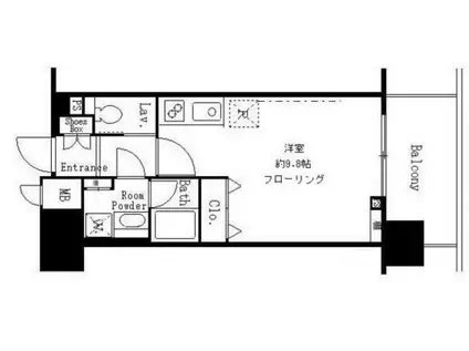 サンクレール荒川ブランガーデン(ワンルーム/11階)の間取り写真