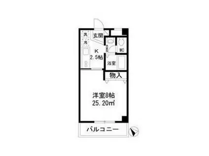 ホーメスト北原T・M(1K/3階)の間取り写真