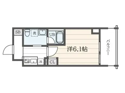 クレヴィスタ坂東橋III(1K/6階)の間取り写真