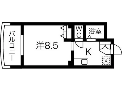 マンションリバーサイド(1K/3階)の間取り写真