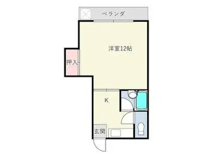 田中ビル(1K/3階)の間取り写真
