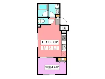 エムズレーベル西日暮里(1LDK/5階)の間取り写真