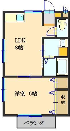 メゾン ド 693(1LDK/2階)の間取り写真