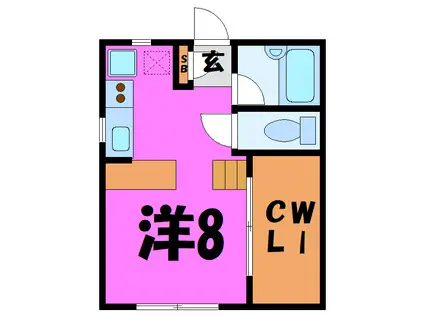 CORPO ARAI・2(ワンルーム/1階)の間取り写真