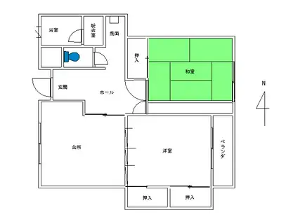 ラ・ベルメゾン(2DK/1階)の間取り写真