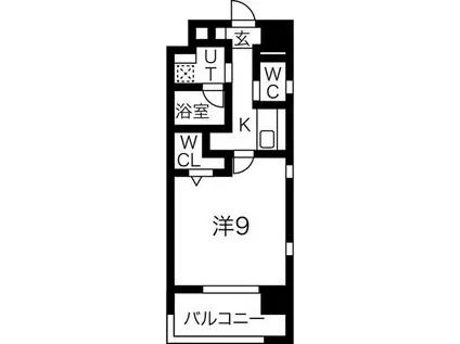 COMODO COCO SANDA(1K/8階)の間取り写真