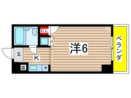 シエスタ桜山(1K/3階)の間取り写真