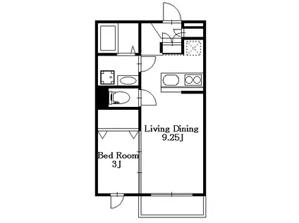 セピアコート(1LDK/2階)の間取り写真