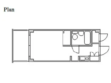 ミディ八王子(1K/2階)の間取り写真