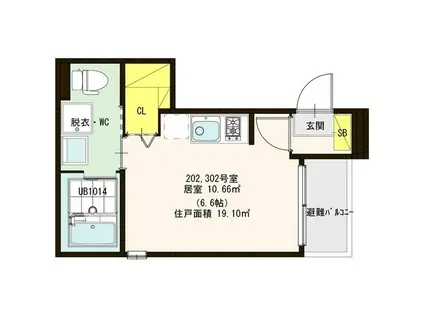 アルソーレ小岩(ワンルーム/3階)の間取り写真