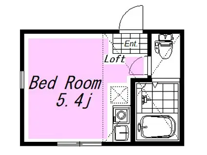 ユナイトビー(ワンルーム/2階)の間取り写真