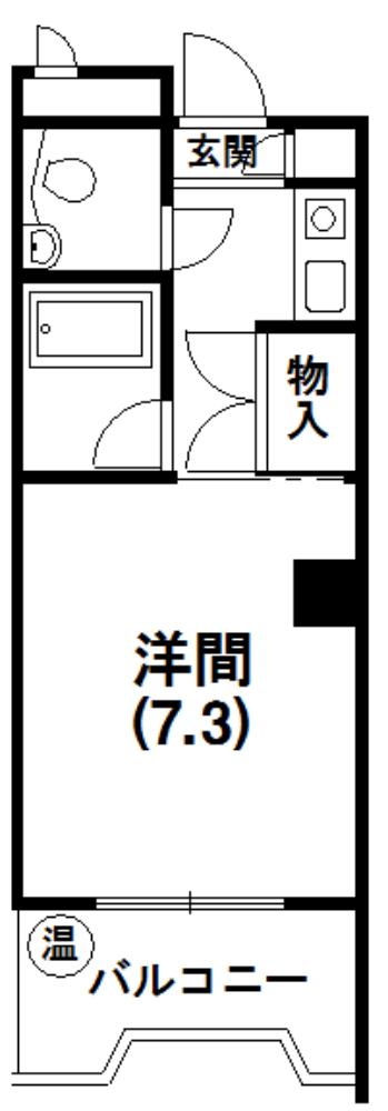 メゾンベルシャンブル(1K/2階)の間取り写真