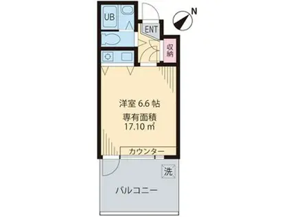 アティクス吉祥寺(ワンルーム/1階)の間取り写真