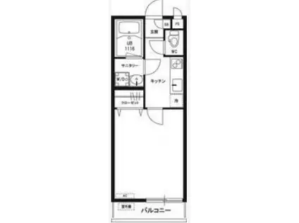 リブリ・えまいゆ(1K/2階)の間取り写真