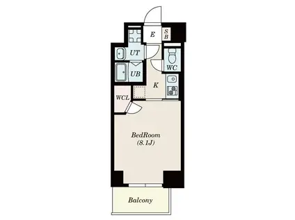 S-RESIDENCE上飯田ウエスト(1K/9階)の間取り写真